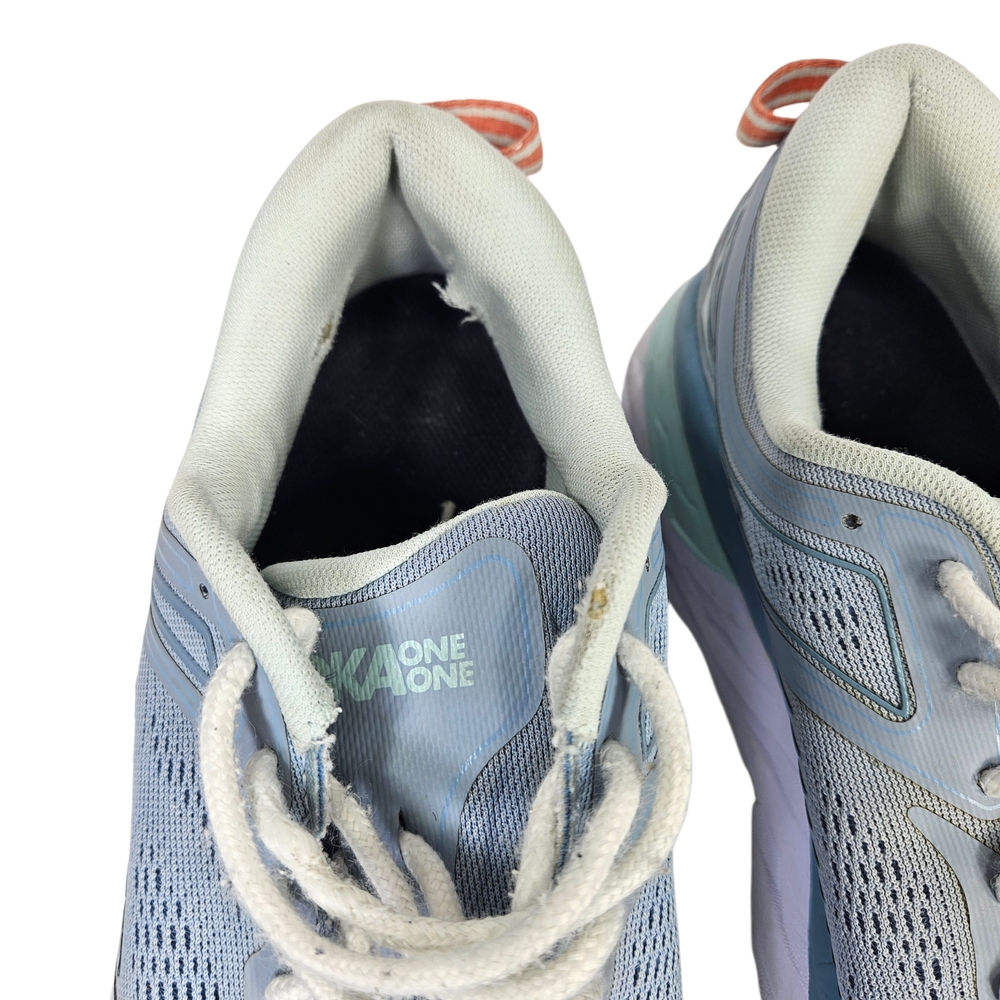 Hoka Women's Light Blue and White Bondi 7 Running Shoes - Picture 5 of 9